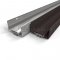 NGP 35EV Door Shoe Sweep, U Shaped Aluminum Casing with .1875" Vinyl Fin Seal for Hollow Metal Doors