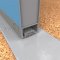 NGP 35EV Door Shoe Sweep, U Shaped Aluminum Casing with .1875" Vinyl Fin Seal for Hollow Metal Doors in MIL Finish applied to bottom of door