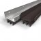 NGP 36ET Door Shoe Sweep, U Shaped Aluminum Casing with .875" Thermoplastic Triple Fin Seals