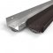 NGP 36EV Door Shoe Sweep, U Shaped Aluminum Casing with Rounded Edges and a .4375" Vinyl Finned Seal