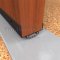 NGP 36EV Door Shoe Sweep, U Shaped Aluminum Casing with Rounded Edges and a .4375" Vinyl Finned Seal in DKB Finish applied to bottom of door