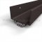NGP 36V Door Shoe Sweep, U Shaped Aluminum Casing with Square Edges and a .4375" Vinyl Finned Seal in DKB Finish