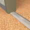 NGP 412 Utility Threshold in Stainless Steel Finish applied to floor of door entrance