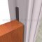 NGP 5070 Adhesive Weatherstrip, .5" Wide TPE Double Shark Fin Seal in Brown Color applied to perimeter of door