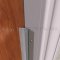 NGP 602 Door Sweep and Perimeter Gasket, .875" Aluminum Casing with .5" Angled Nylon Brush in Anodized Aluminum Finish applied to door frame