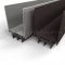 NGP 92T Door Shoe Sweep, U Shaped Aluminum with 2" Kickplate and .6875" Thermoplastic Triple Fin Seal
