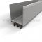 NGP 92T Door Shoe Sweep, U Shaped Aluminum with 2" Kickplate and .6875" Thermoplastic Triple Fin Seal in Anodized Aluminum Finish