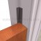 NGP 9450 Adhesive Weatherstrip in Brown Color applied to door frame