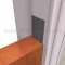 NGP 9500 Adhesive Weatherstrip in Gray Color applied to door frame