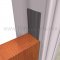 NGP 9500x2525 Adhesive Weatherstrip in Gray and Brown Colors applied to door frame