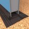 NGP 95WH Door Shoe Sweep, U Shaped Aluminum Casing with Rain Drip, .625" Nylon Brush Seal in DKB Finish applied to bottom of door