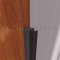 NGP A625 Door Sweep and Perimeter Gasket, .5" Aluminum Casing with .4375" Angled Nylon Brush in DKB Finish applied to frame of door