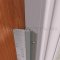 NGP D620 Door Sweep and Perimeter Gasket, 1.0625" Aluminum Casing with 1" Angled Nylon Brush in Anodized Aluminum Finish applied to door frame