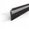 NGP D690 Door Gasket, 1.0625" Aluminum Casing with 1" Angled Nylon Brush Seal and EPDM Rubber Insert in Anodized Aluminum Finish