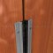Satin Nickle Anodized with Soft Brush Applied on Wooden Door 