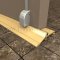 Pemko 1855 Gold Anodized threshold on Metal Door