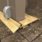 Pemko 255x226 Gold Anodized with Vinyl Seal on Metal door