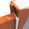 Clear Anodized Hinge Closed on Door