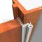 Clear Anodized Offset Hinge Closed On Door