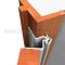 Clear Anodized Offset Hinge Open on Door