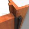 Dark Bronze Continuous Hinge Closed on Door