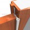 Clear Anodized Hinge on Door Closed