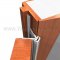 Clear Anodized Hinge on Door Open