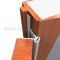 Clear Anodized Geared Hinge on Door Open