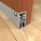 Pemko 4301 Clear Anodized Automatic Door Bottom Semi-Mortised Applied into Wooden Interior Door with Seal Open