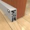Pemko 4301 Clear Anodized Automatic Door Bottom Surface Applied into Wooden Interior Door with Seal Open