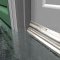 Aluminum Door Bottom Sweep with Rain Drip Cap on Exterior Door
