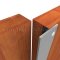 Overlapping Astragal with Silicone Seal on Double Doors, Open