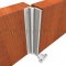 Security Astragal by Pemko in Open Position Applied on Wooden Door