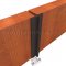 Security Astragal by Pemko in Closed Position Applied on Wooden Door