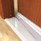 Pemko #405V Clear Anodized Automatic Door Bottom Applied onto Interior Wooden Door, Closed