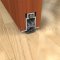 Pemko 434RL Automatic Door Bottom with Sponge EPDM Seal Mortised in Interior Wooden Door with Seal Lowered