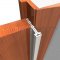 Wide Throw Continuous Hinge on Door Closed