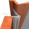 Wide Throw Continuous Hinge on Door Open
