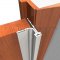 Wide Throw Surface Mounted Hinge on Door Closed