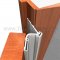 Wide Throw Surface Mounted Hinge on Door Open