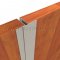Rockwood 90° U Shaped Non-Mortised Door Edge with Astragal in US32D finish applied to interior door