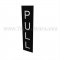 Rockwood Engraved Sign-"PULL" in Black plastic finish