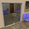 Rockwood Vertical Engraved Sign-"PUSH" in US10B finish applied to interior door
