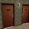 Rockwood Engraved Sign with Braille Translation-"MEN" in US10BE finish applied to Interior Door