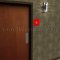 Rockwood ADA Tactile Sign with Braille, Handicap Accessible in Red Plastic Finish