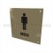 Rockwood ADA Tactile Sign with Braille, "MEN" in US3 finish