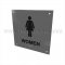 Rockwood ADA Tactile Sign with Braille, "WOMEN" in US26D finish