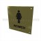 Rockwood ADA Tactile Sign with Braille, "WOMEN" in US4 finish