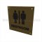 Rockwood ADA Tactile Sign with Braille, Unisex Restroom US10 finish
