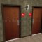Rockwood ADA Tactile Sign with Braille, Women and Handicap Accessible in Red Plastic Finish